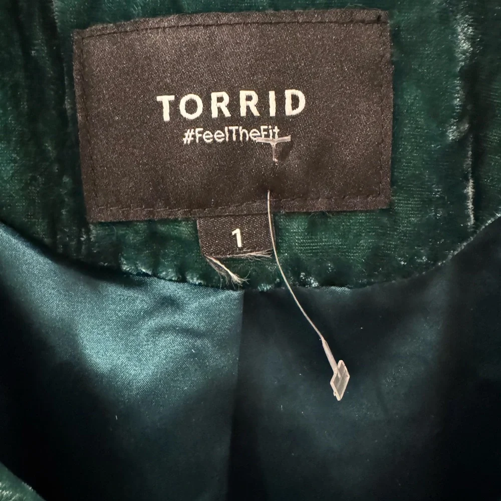 Torrid | Velvet Moto Jacket – Botanical Garden Green – Luxe Soft Texture - Picture 11 of 14